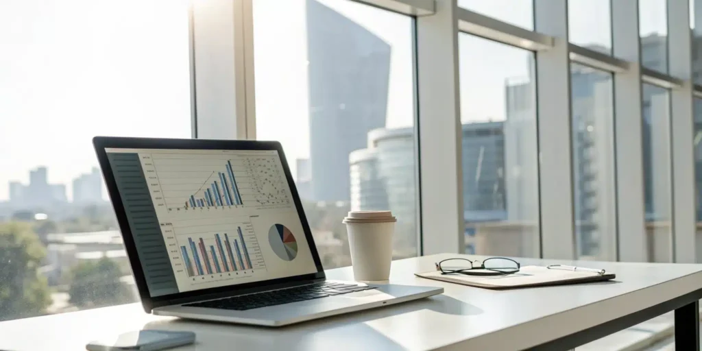 A laptop showing a breakdown of VRS subscription costs and pricing tiers.