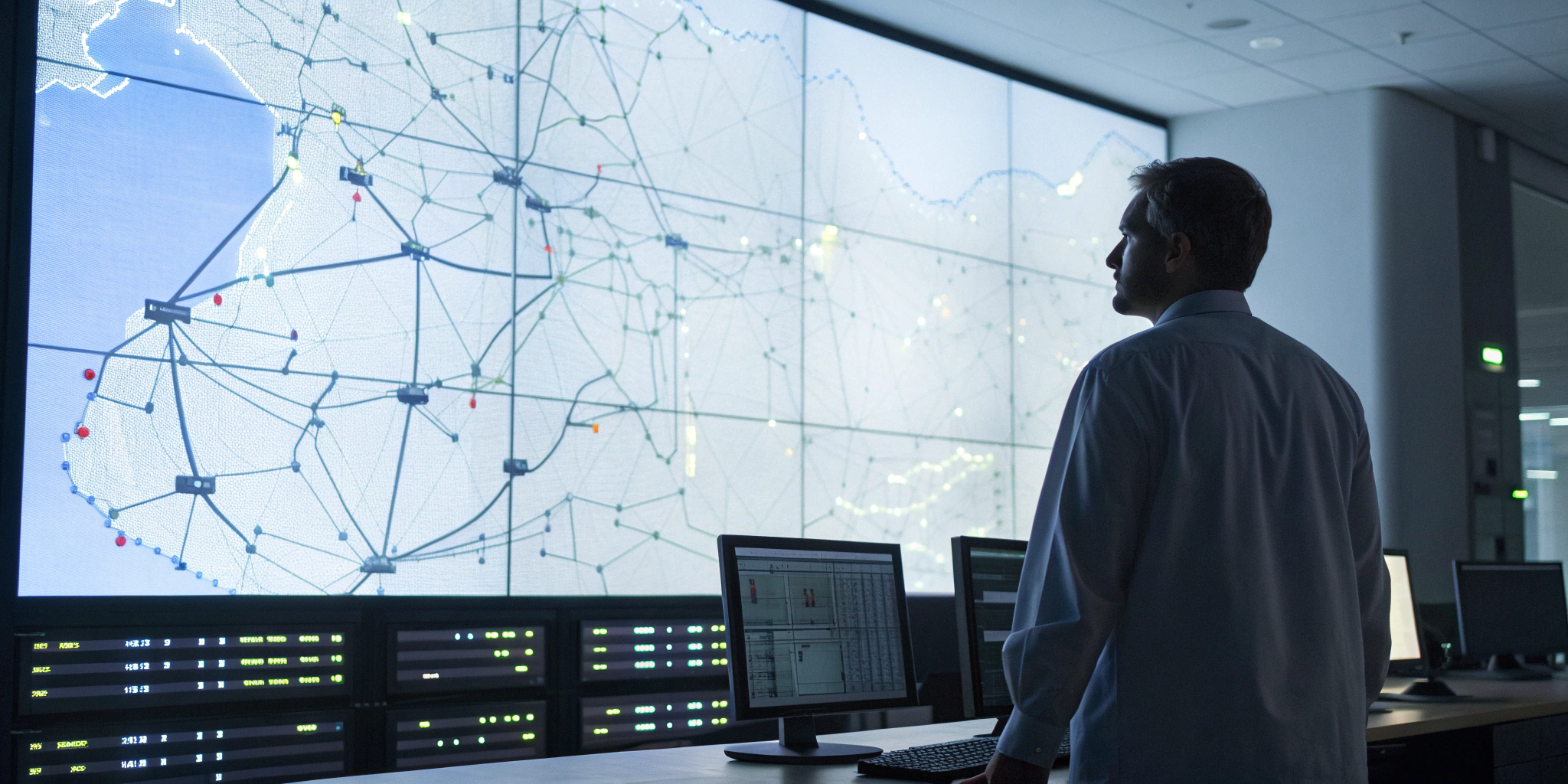 A pharmacist uses a track and trace inventory system to ensure medication safety and supply chain compliance.