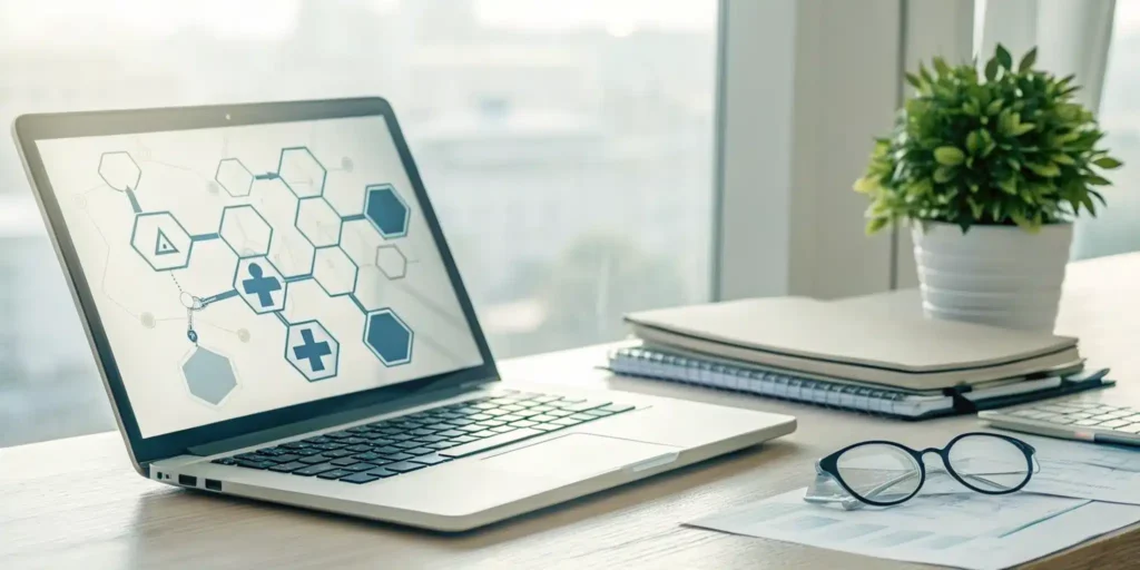 Laptop screen explaining what is DSCSA and its compliance requirements for pharma.