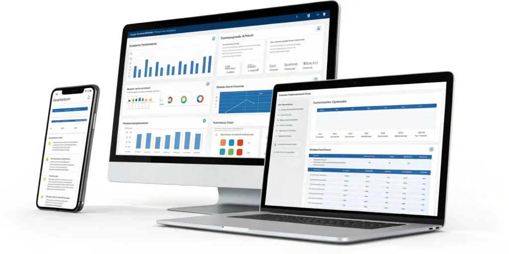 Compliance automation software dashboard for simplified reporting and audits.