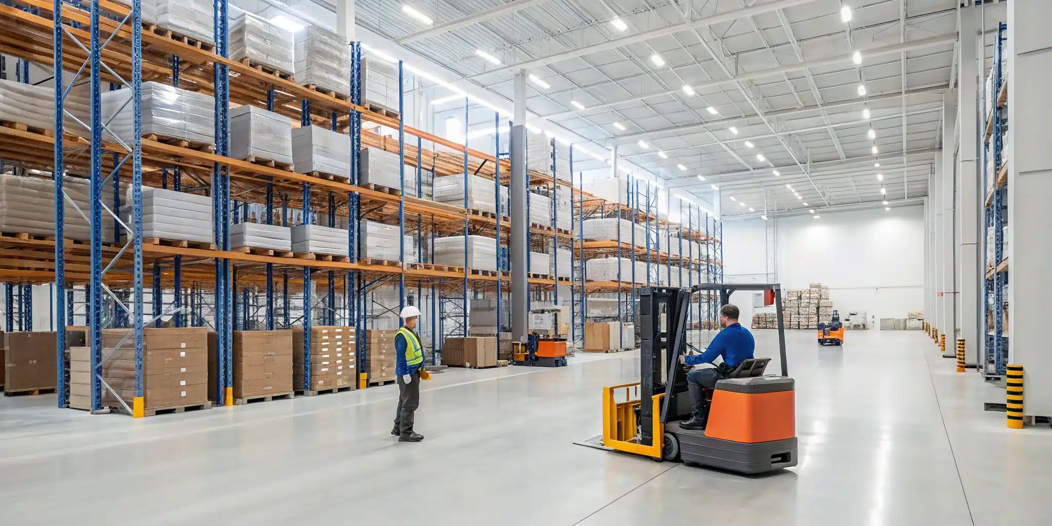 Warehouse team using slotting optimization software to improve inventory placement and picking speed.