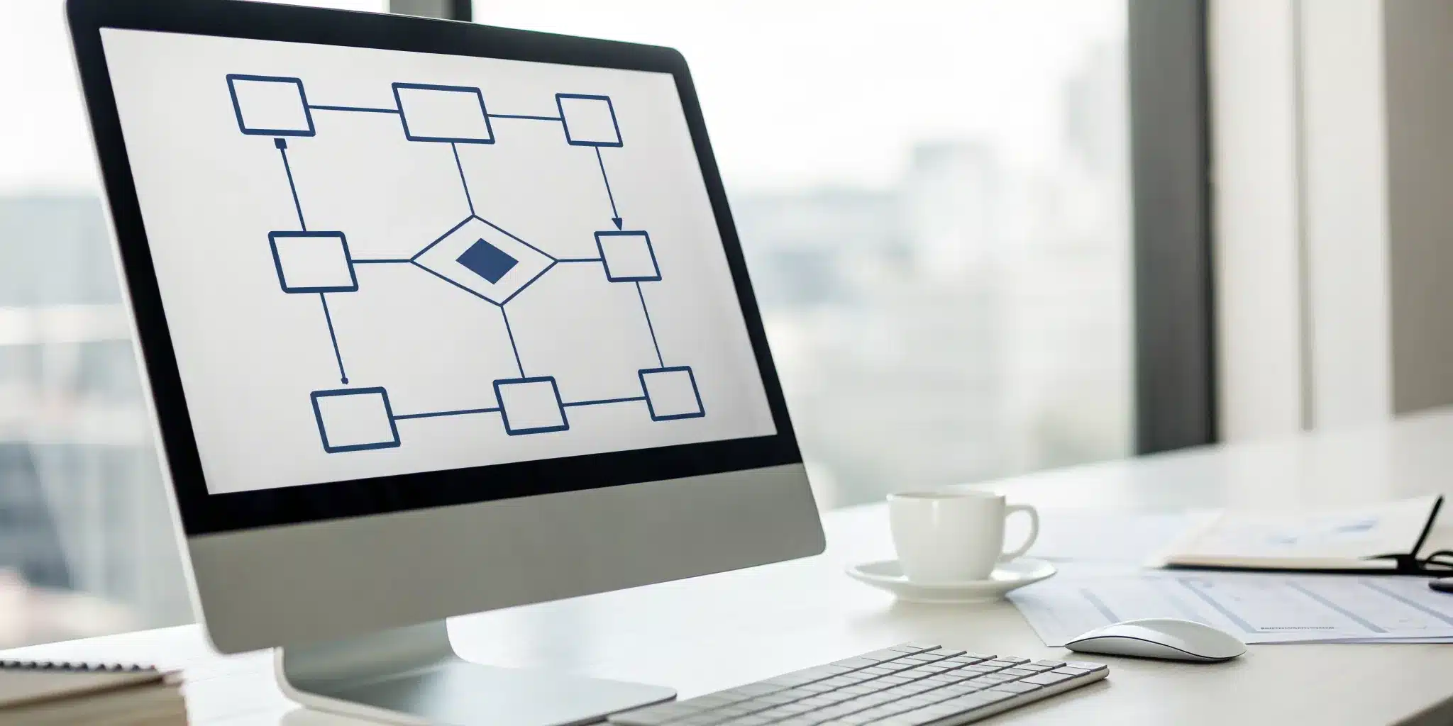 A computer screen showing a flowchart of a serialized ERP system for 3PL supply chain management.