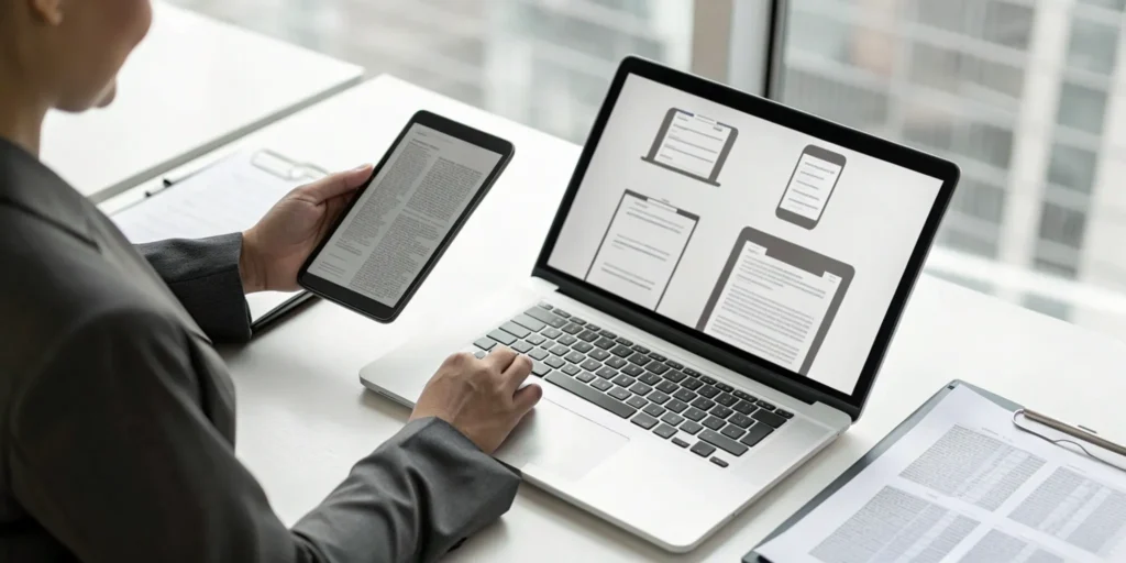 A professional reviews DSCSA serialization requirements on a laptop.