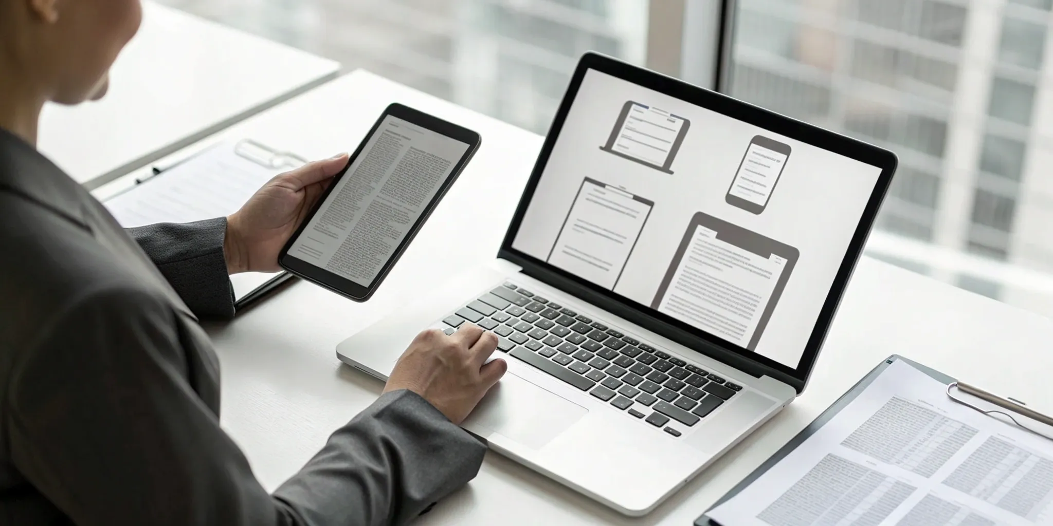 A professional reviews DSCSA serialization requirements on a laptop.