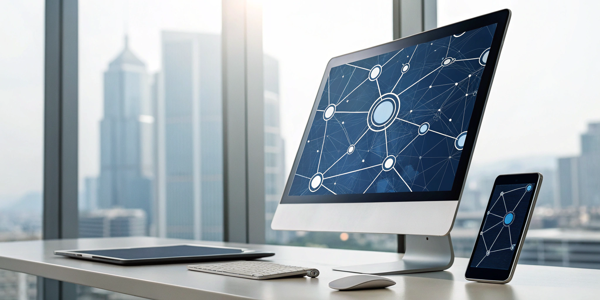 Comparing top ERP software for virtual manufacturers on a laptop dashboard.