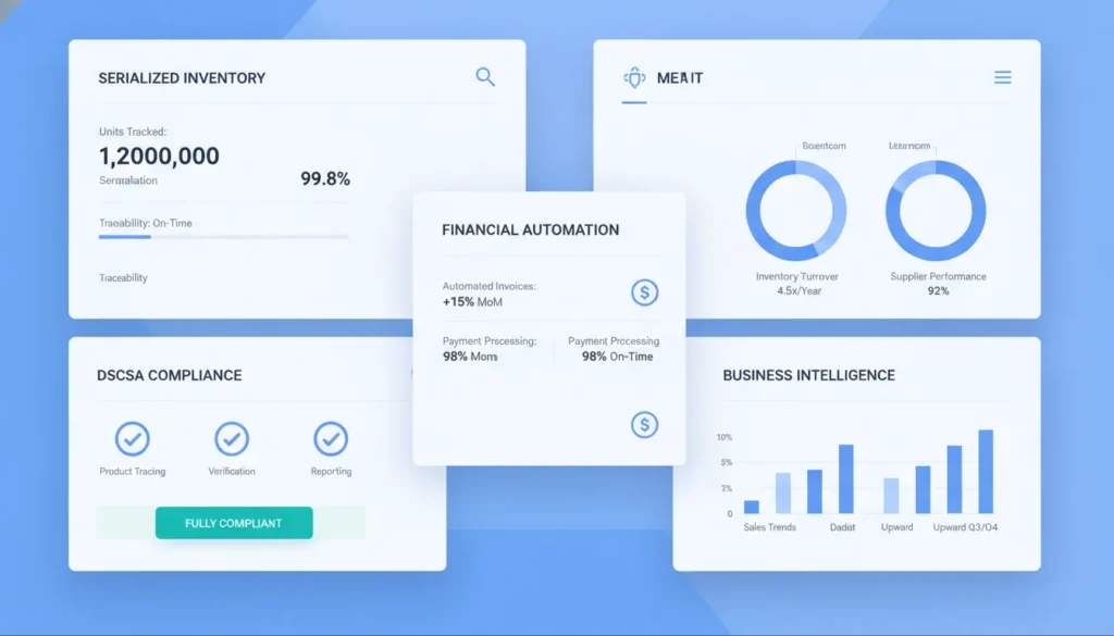ERP for pharmaceutical companies operations dashboard