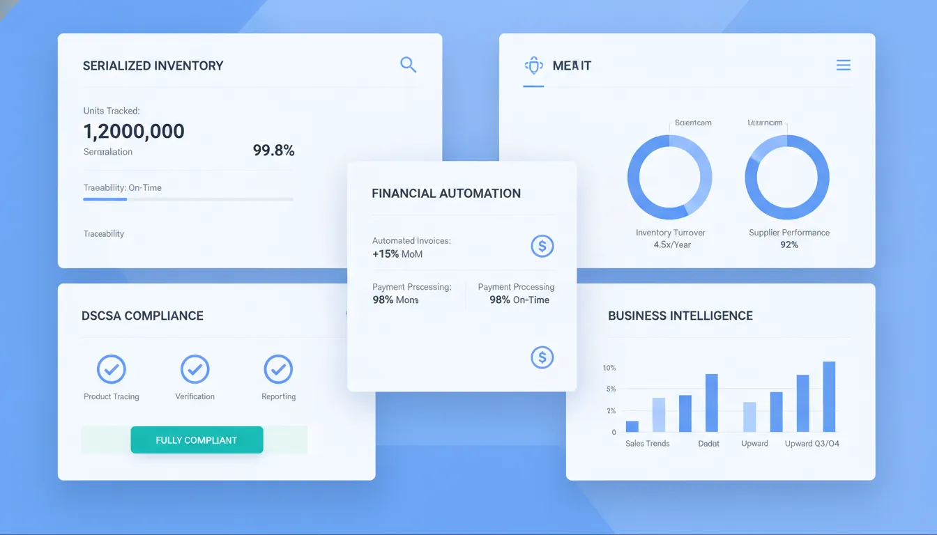ERP for pharmaceutical companies operations dashboard