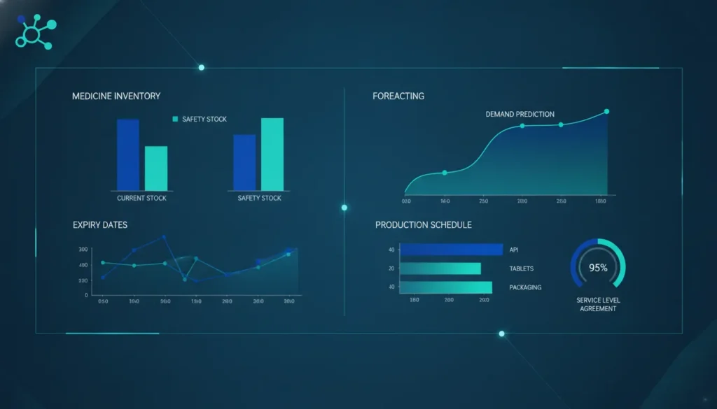 Pharmaceutical demand forecasting and inventory planning dashboard